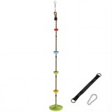 AIYAPLAY Leagăn cu fr&acirc;nghie 1,9 m, Leagăn disc pentru copii cu platformă, chingă și carabinieră, verde | Aosom Romania