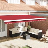 VidaXL Valanța de marchiză pentru cadru de 5 m Roșie 4.8x0.2 m