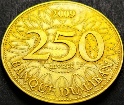 Moneda exotica 250 LIVRE(S) - LIBAN, anul 2009 *cod 1470 A foto