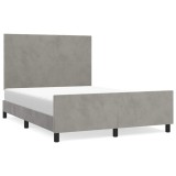 Cumpara ieftin Cadru de pat fara saltea, gri deschis, 140x200 cm, catifea
