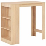 Cumpara ieftin Masa de bar cu raft, stejar, 110 x 50 x 103 cm