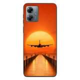 Husa compatibila cu Motorola Moto G14 Silicon Gel Tpu Model Airplane Sunset