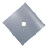 Set 4 folii cu Teflon pentru Protectie Plita sau Aragaz Luxer, Lavabile si Reutilizabile, Argintiu, 27x27 cm