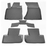 Covorase Cauciuc Premium Stil Tavita Audi Q5 2008-2017, Negru Carbon, Acoperire Integrala