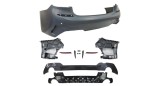 Set bara spate Bmw Seria 3, 03.20, Model G20, cu catadioptrii, cu gauri senzor parcare, cu capac cui remorcare; grunduit, de vopsit; Tip M-Tech; cu