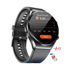 Smartwatch cu Masurare a Glicemiei, ECG, Tensiunii Arteriale, SpO2, Termometru, GITECH&reg; H09 Pro, Conectare Bluetooth Apeluri, Notificari &amp;amp; Media