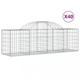Cumpara ieftin Cosuri gabion arcuite 40 buc, 200x50x60/80 cm, fier galvanizat