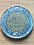 Moneda Ungaria 100 Forinti 1996