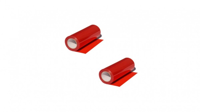 Set 2 folii protectie faruri/stopuri, 30 x 100 cm, rosu