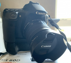 Canon 60D + Grip 2 baterii + Obiectiv 18-55mm foto