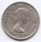 Canada 25 cents 1960 (Elisabeta a II-a) Argint 5.83g/800, 23,62 mm, KM-52