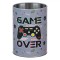 Suport Pixuri Metalic, Game Over, Culoare Gri, Diametru 8cm, &Icirc;nălțime 10cm