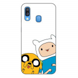 Husa compatibila cu Samsung Galaxy A40 Silicon Gel Tpu Model Finn and Jake Tongues