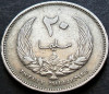 Moneda exotica 20 MILLIEMES - LIBIA, anul 1965 *cod 2492 = IDRIS 1, Africa
