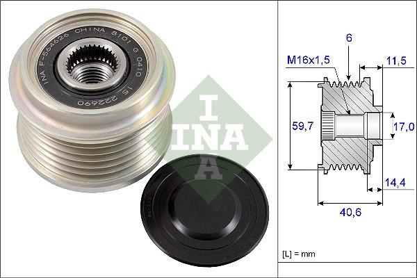 INA 535 0227 10 Sistem roata libera, generator