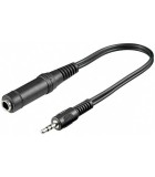 Cablu adaptor STEREO Jack 3.5 mm tata la STEREO Jack 6.35 mm mama 20cm Goobay