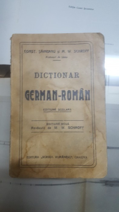 Șăineanu Schroff, Dicționar German-Rom&acirc;n edițiune școlară Craiova 038