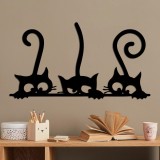 Cumpara ieftin Decoratiune de perete Metal Cat 5, Negru, 60x33 cm