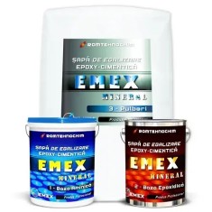 Pachet Sapa Epoxy-Cimentica &ldquo;Emex Mineral&rdquo; - Gri - Bid. 20 Kg - 3 componente