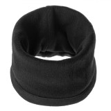 Fular Circular Bărbați, Tricotat, Căptușeală Fleece, Siret, Negru