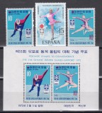 Coreea de Sud 1972 - Jocurile Olimpice de iarnă - Sapporo, Serie + Colita, MNH, Nestampilat