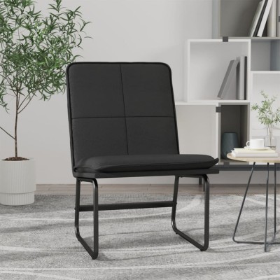 Scaun de relaxare, negru, 54x75x76 cm, piele artificială foto