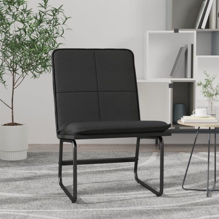 Scaun de relaxare, negru, 54x75x76 cm, piele artificială