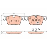 Set placute frana fata TRW, Citroen C4 Grand Picasso II, 2013-, C4 Picasso II, 2013-, C4 Spacetourer, 2018-, Grand C4 Spacetourer, 2018-; Peugeot 300