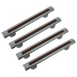 Cumpara ieftin Set 4 Manere din plastic, 2109-09, lungime 132 mm, distanta gauri 96 mm, castaniu