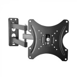 Suport TV Perete Reglabil 14-42 Inch, HDL-117B, Doua Brate, VESA, 35kg, Negru