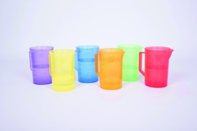 Set de 6 carafe translucide colorate pentru activitati senzoriale foto