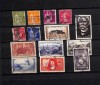 Franța &ndash; Lot 14 timbre poștale vintage, personalități și monumente, ștampilate, Stampilat