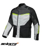 Geaca (jacheta) barbati pentru scuter - motocicleta Touring/Adventure Seventy iarna model SD-JT83 Tonale culoare: negru/gri/galben fluor Negru/gri/gal
