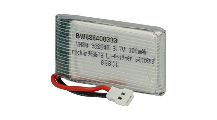 Instrument de modelism VHWB, baterie RC - 800 mAh 3.7 V Li-polimer, XH 2.54 2P