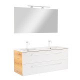 Mobilier complet de baie Vario Clam 120 stejar-alb