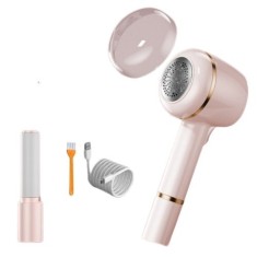 Aparat pentru curatat scame, par si praf, flippy, pentru diferite tipuri de material, cu lame din otel inoxidabil, incarcare prin usb type-c, cu perie