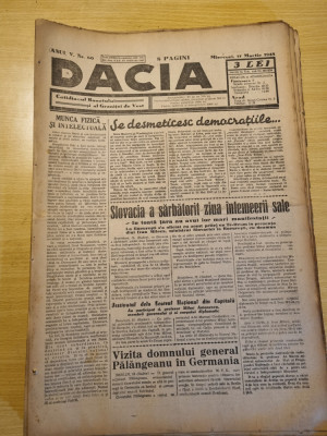 Dacia 17 martie 1943-stiri al 2- lea razboi mondial,intemeierea slovaciei foto