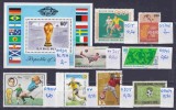 Lot filatelic Sport / Fotbal - Coliță Liberia (Munich 1974) &amp; timbre Monaco, Germania, Ucraina, URSS, Fujairah, Grecia, Italia -A991