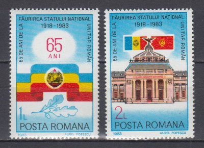 ROMANIA 1983 LP 1087-65 ANI STATUL NATIONAL UNITAR ROMAN SERIE MNH foto