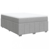 Cumpara ieftin Pat continental, gri deschis, 140x200 cm, material textil