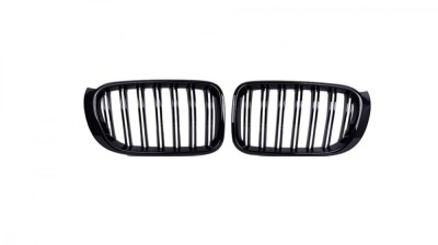 Set 2 grile duble, negru lucios, M Design pentru BMW X3 F25 Facelift foto