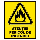 Indicator incendiu / substante inflamabile Sun Prints, PVC, dreptunghiular, 16 x 19 cm