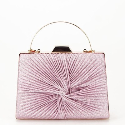 Geanta clutch roz cu sclipici BJH-22706 05 foto