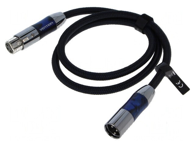 Cablu XLR 3pin 1,5m negru