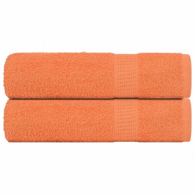 vidaXL Prosoape de m&amp;acirc;nă 2 buc Portocaliu 50x100cm 360 g/m&amp;sup2; 100% bumbac foto