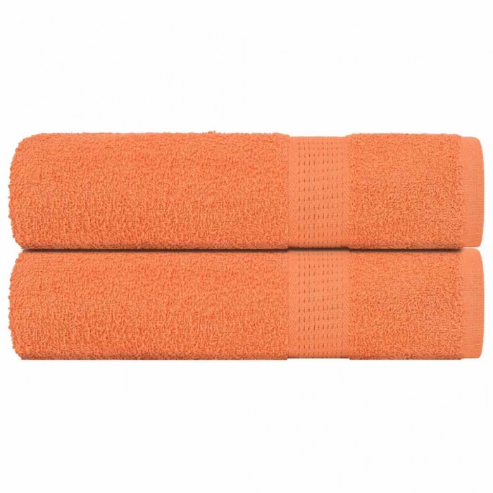 vidaXL Prosoape de m&acirc;nă 2 buc Portocaliu 50x100cm 360 g/m&sup2; 100% bumbac