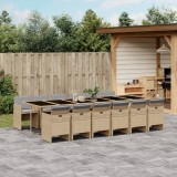 Set mobilier gradina cu perne, 13 piese, bej combinat poliratan GartenMobel Dekor, vidaXL