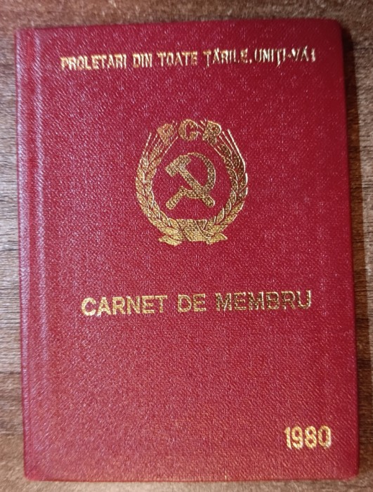 QW13 22 - 1980 - Carnet de membru - Partidul Comunist Roamn - RSR