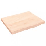 Cumpara ieftin Polita de perete, 60x50x(2-4) cm, lemn masiv de stejar netratat