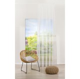 Perdea Mendola Fabrics, model Borghese, Monograma, natur, gri, 280 cm